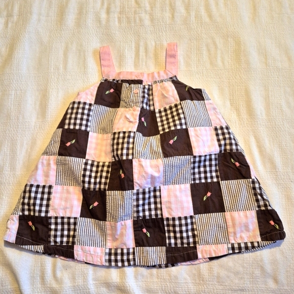 Gymboree girls size 2T Tulip Garden line patchwork sleeveless dress EUC - Picture 3 of 6